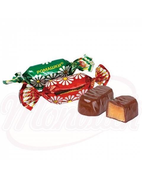 Fondant-Konfekt Romaschki mit Rumaroma in kakaohaltiger Fettglasur