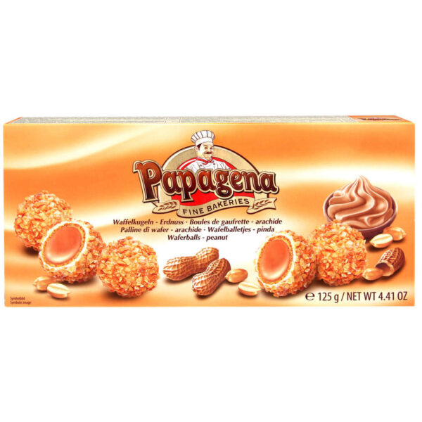 Waffel Kugeln mit Nüssen 125g
