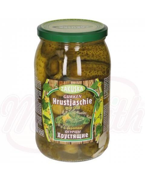Eingelegte Gurken Hrustjaschie mit Dill 860g