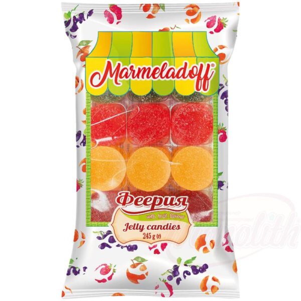 FEERIA Gelee-Bonbons-Mischung "Feeria" mit Fruchtgeschmack (Erdbeere, Apfel, Schwarze Johannisbeere, Aprikose)