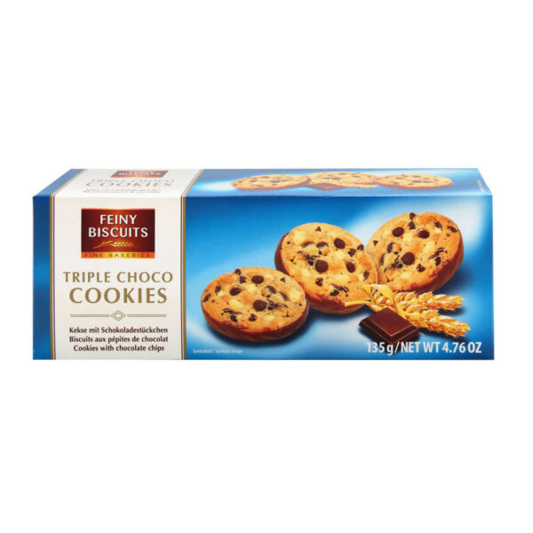 Dreifache Schokoladenkekse mit schokoladenkrümel 135G