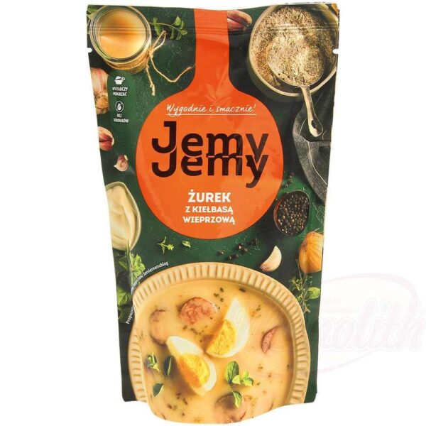 Saure Mehlsuppe Zurek mit geräucherter Brühwurst. Sterilisiert. 450g