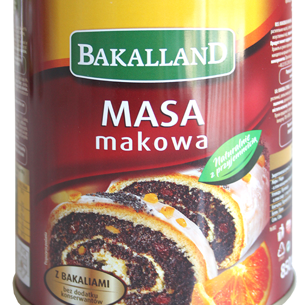 Bakalland Masa makowa готовая маковая масса с фруктами 850 г