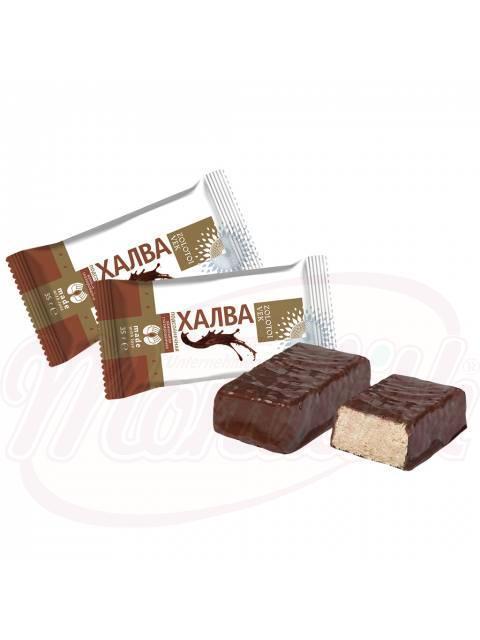 926196d01e68c7f34829d56b34602718 Конфеты - халва подсолнечная ванильная глазированная шоколадной глазурью — изображение 1