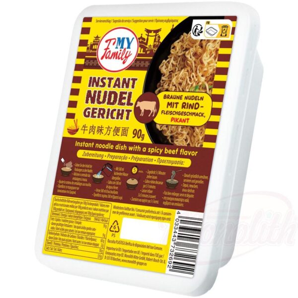 Instantnudelgericht mit pikantem Rindfleischgeschmack