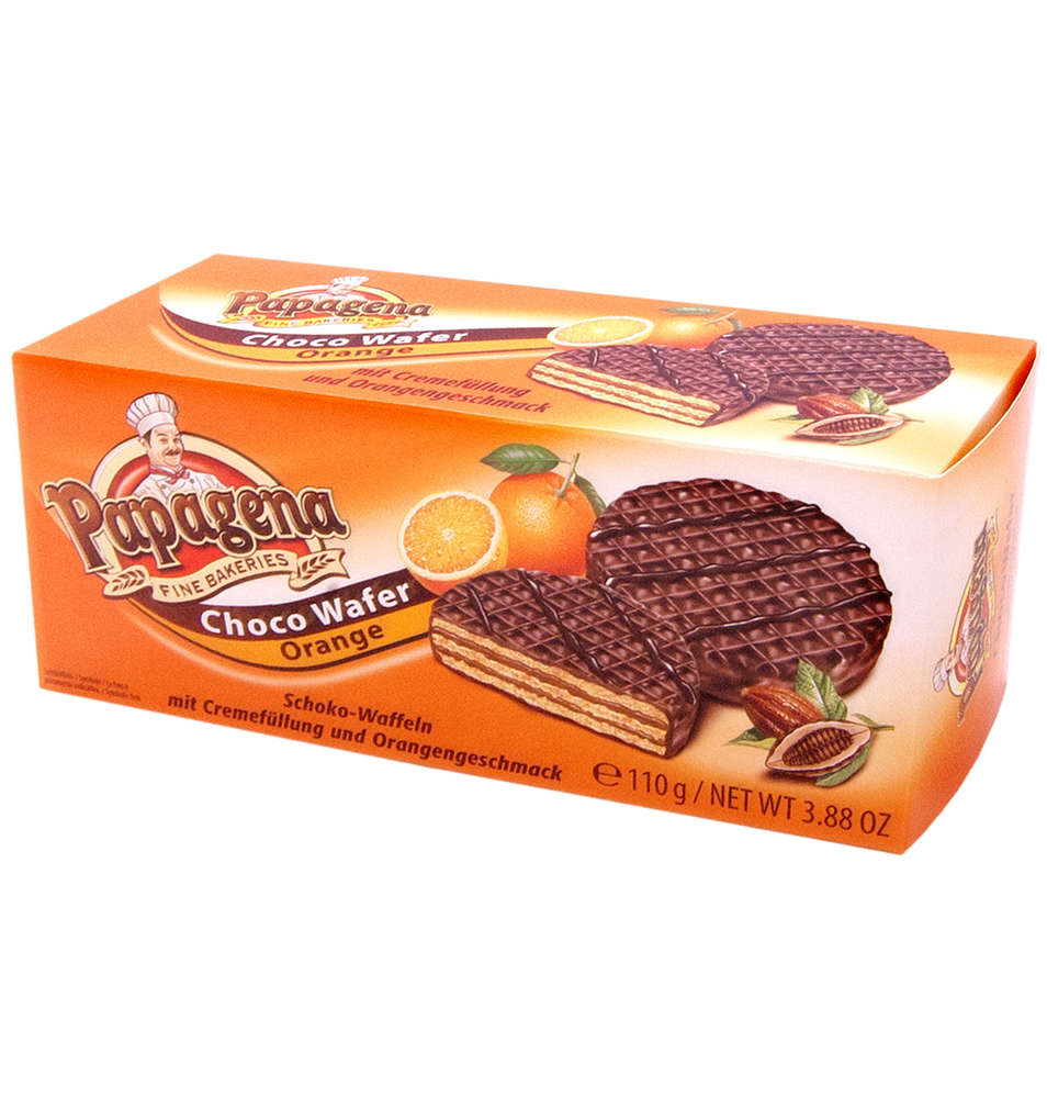 aec7c7fc32d2a8dc02ecf266280ae3b4 Schokoladenwaffeln mit Füllung aus orangencreme 110g – Bild 1