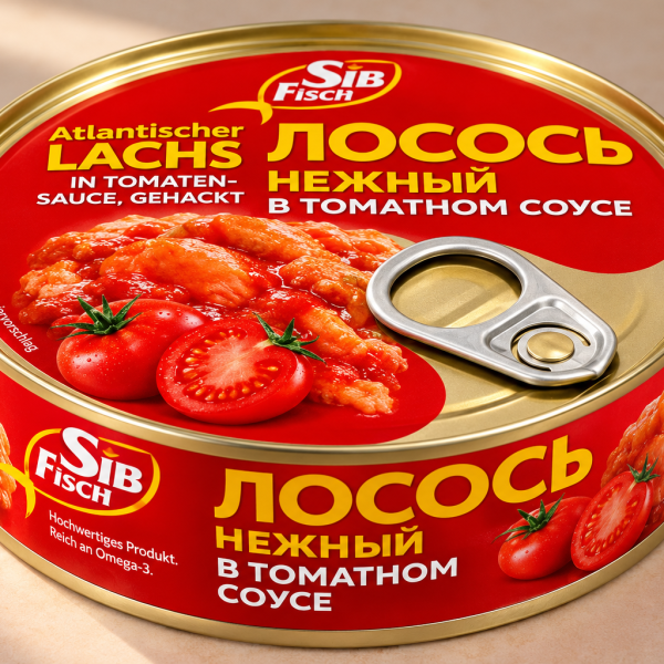 Атлантический лосось SibFisch в томатном соусе, 220 г