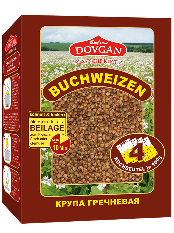 b3294501cd8a24c259971a1be76cee54 DOVGAN Buchweizen in Kochbeutel portioniert 4x100g 400 g – Bild 1