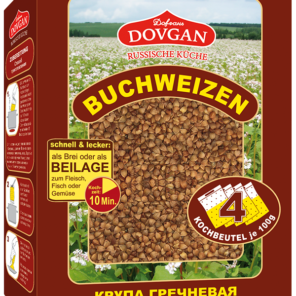 Гречневая крупа DOVGAN в кулинарных пакетах порционных 4х100г 400 г