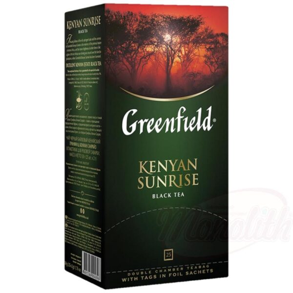 Schwarzer Tee "Greenfield Kenyan Sunrise", 25 x 2g.
