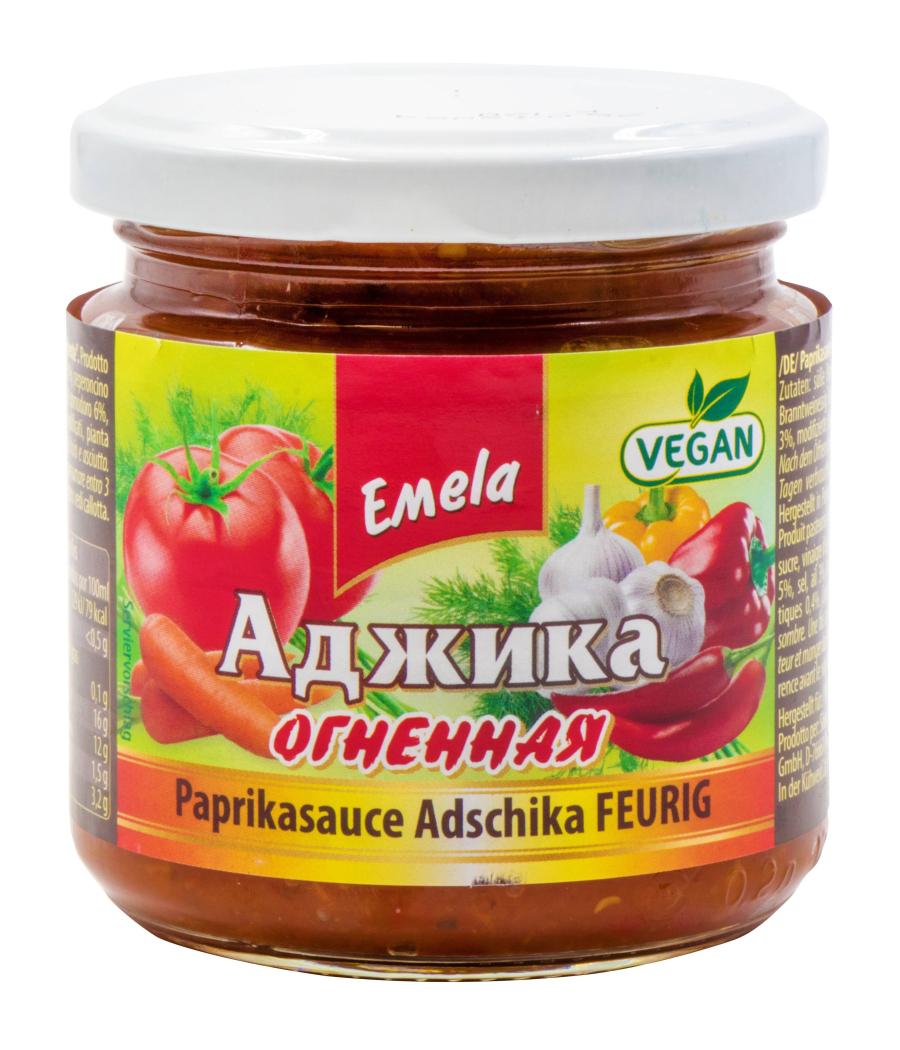 be665c5b85db9681a7d0157d735a1d00 Emelja Adzhika feurig 200g – Bild 1