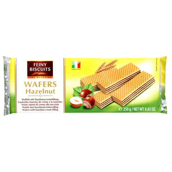 Вафли с начинкой из фундука 250г