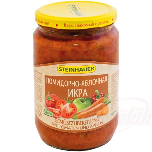 Gemüsezubereitung mit Tomaten und Äpfeln