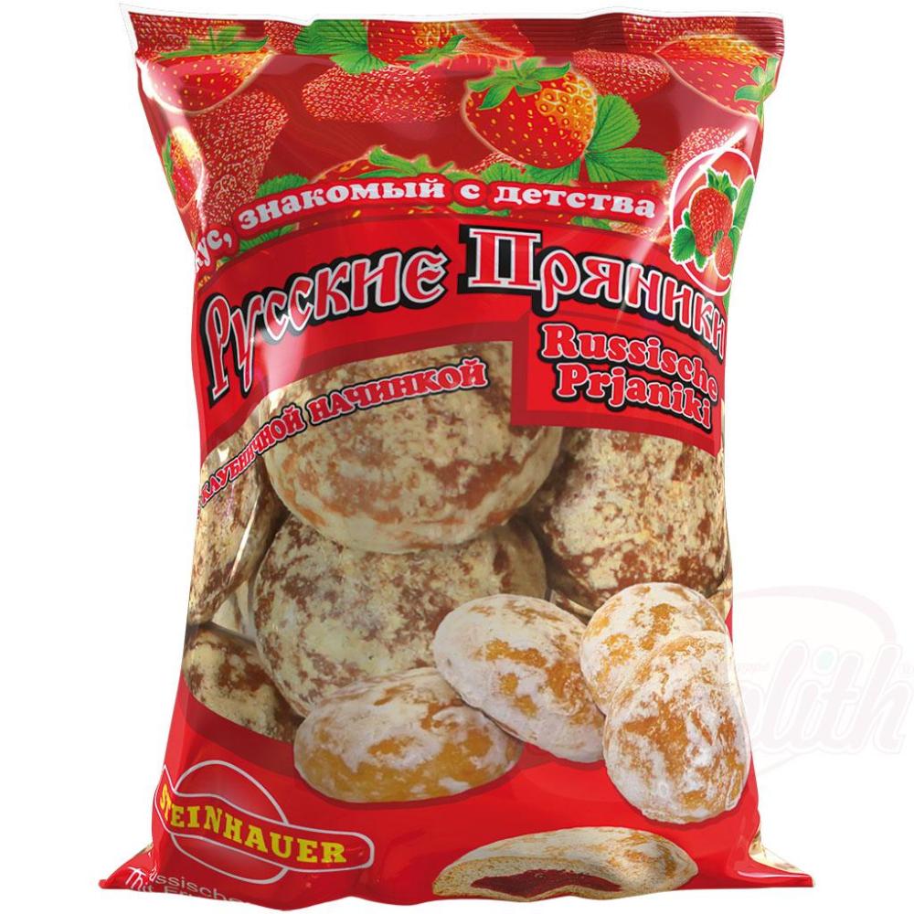 d87d0bfce8553beea55b4d443b5b4d3d Russisches Feingebäck mit aromatisierter Fruchtfüllung (Erdbeere) 400g – Bild 1