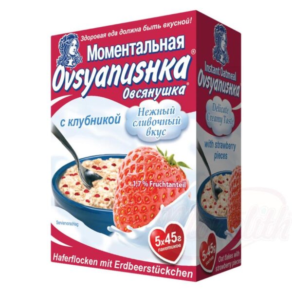 Моментальная овсянушка с клубникой