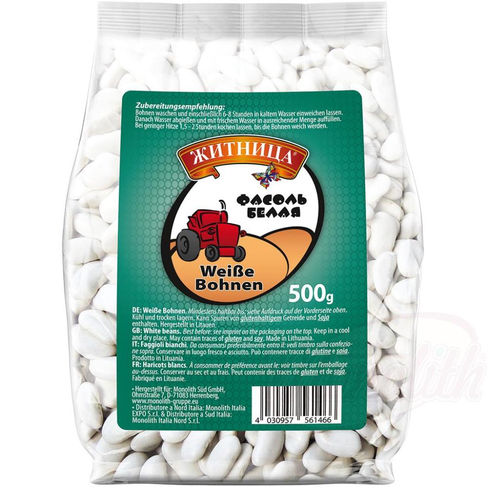ee7a798e167c10eca6fd1a2f2e998b79 Zhitniza Weiße Bohnen 500g – Bild 1