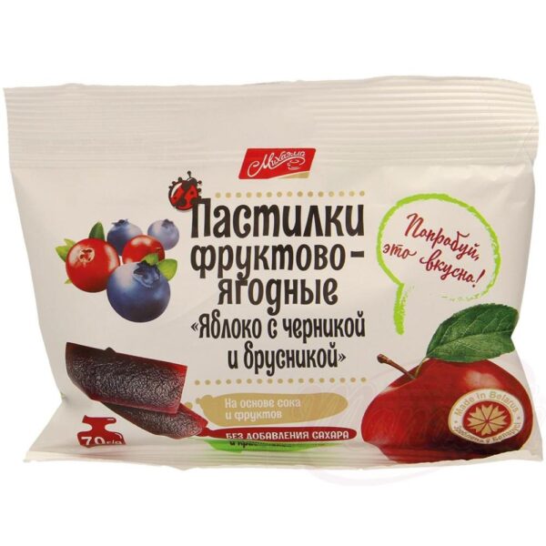 Mihaella Apfel-Heidelbeer-Preiselbeer-Fruchtpaste 70g