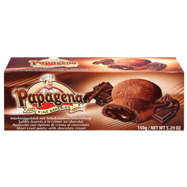 Biscuits mit Schokocremefüllung 150g Packung Papagena