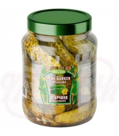 Eingelegte Mini-Gurken Hrustiki 670 g