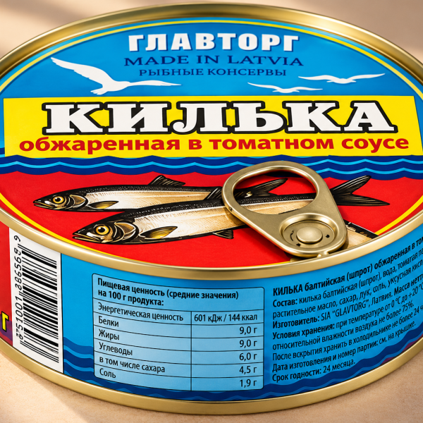 Glavtorg Stroemling Kilka in Tomatensosse 240g