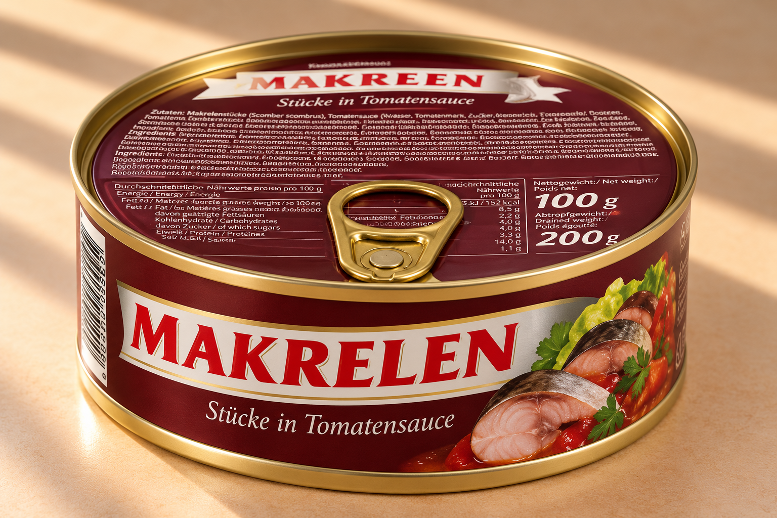 Кусочки скумбрии SibFisch ATL в соусе Том, 240 г SibFisch ATL Makrelenstuecke in Tom.Sosse 240g – Bild 1