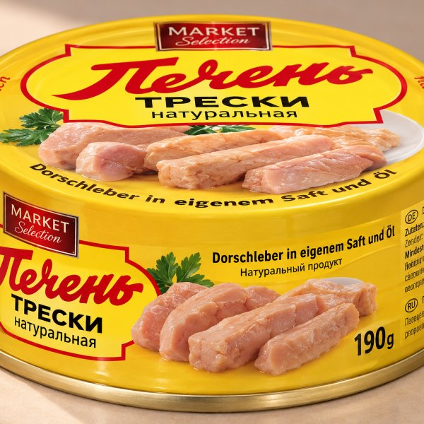 Dorschleber in eigenem Saft und Öl 190g