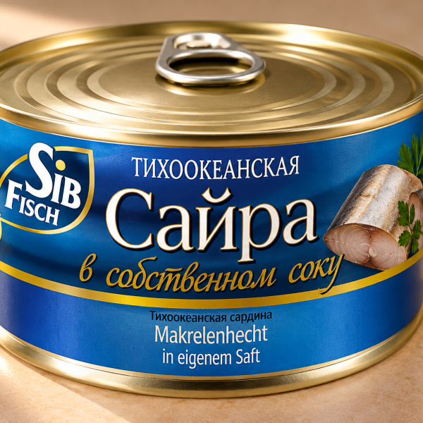 Сайра тихоокеанская в собственном соку 250г