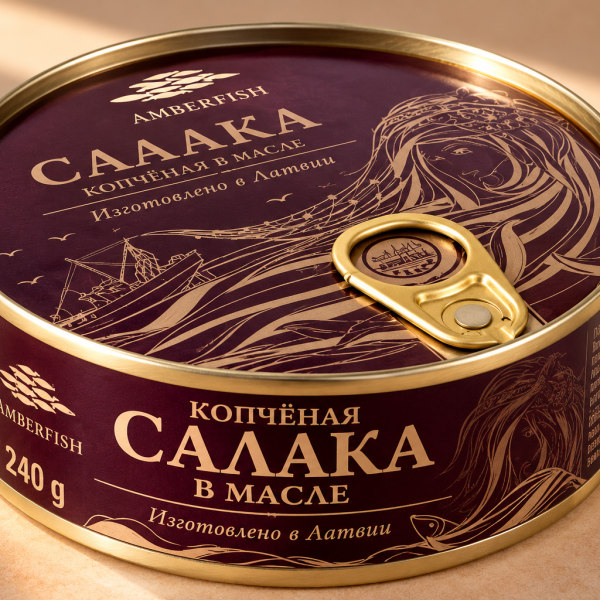 САЛАКА КОПЧЕННАЯ В МАСЛЕ 240г
