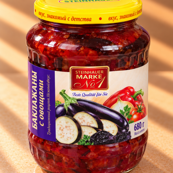 Auberginensalat mit Trockenpflaumen in Tomatensauce 680g